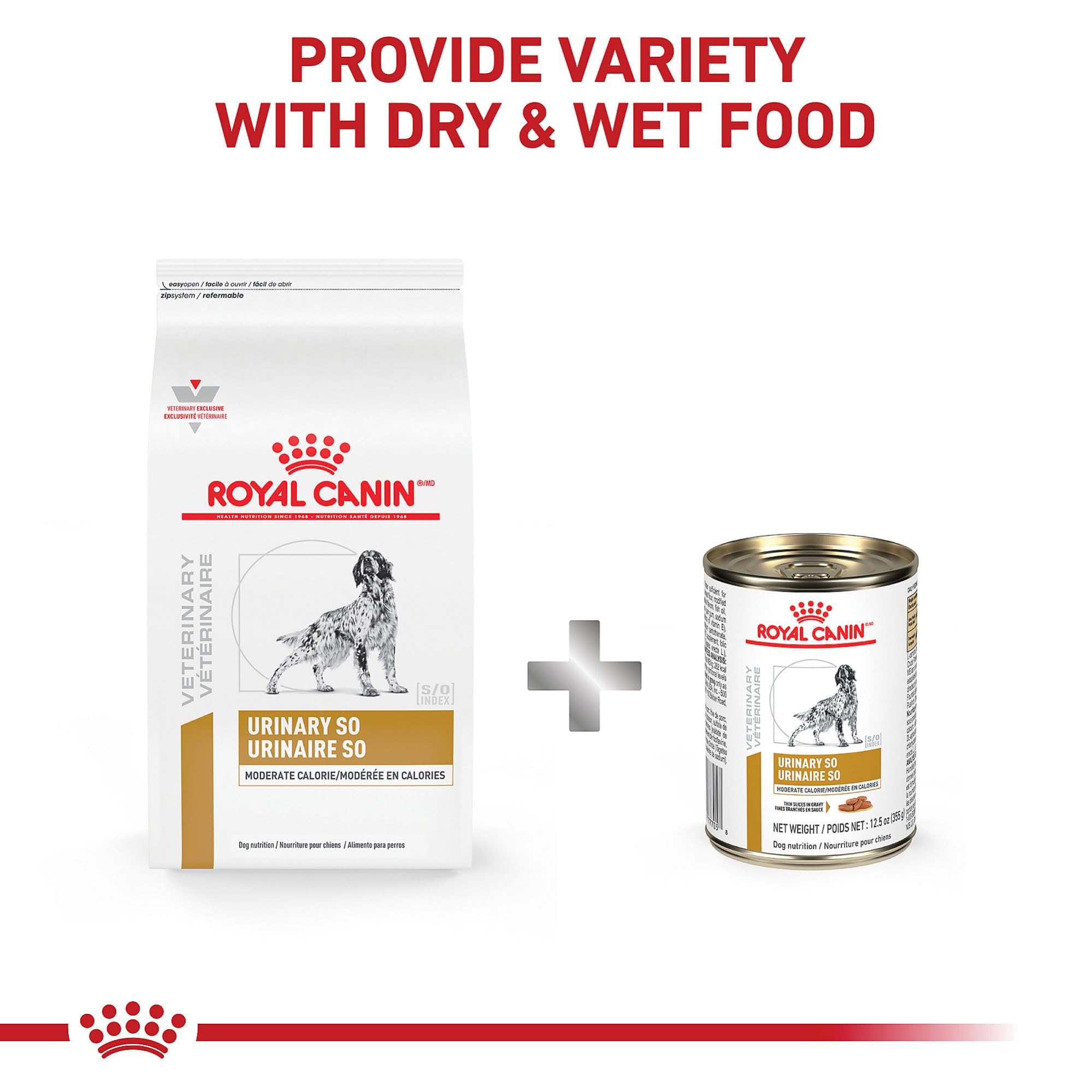 Royal Canin Urinary SO Moderate Calorie gravy close-up—appealing flavor while supporting bladder health.