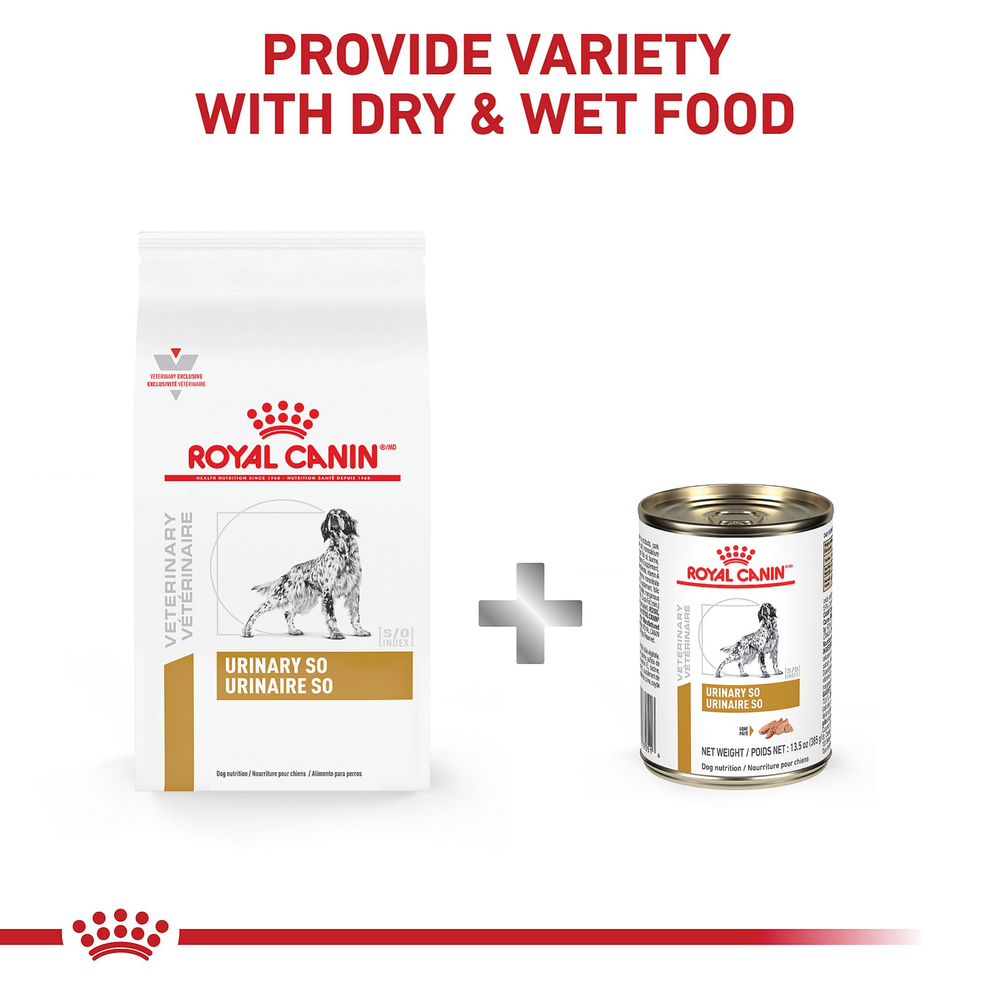 Royal Canin Urinary SO side packaging details for product specs