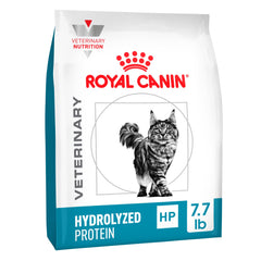 Royal Canin Vet Diet Feline HP bag showing dry formula for sensitive cats.