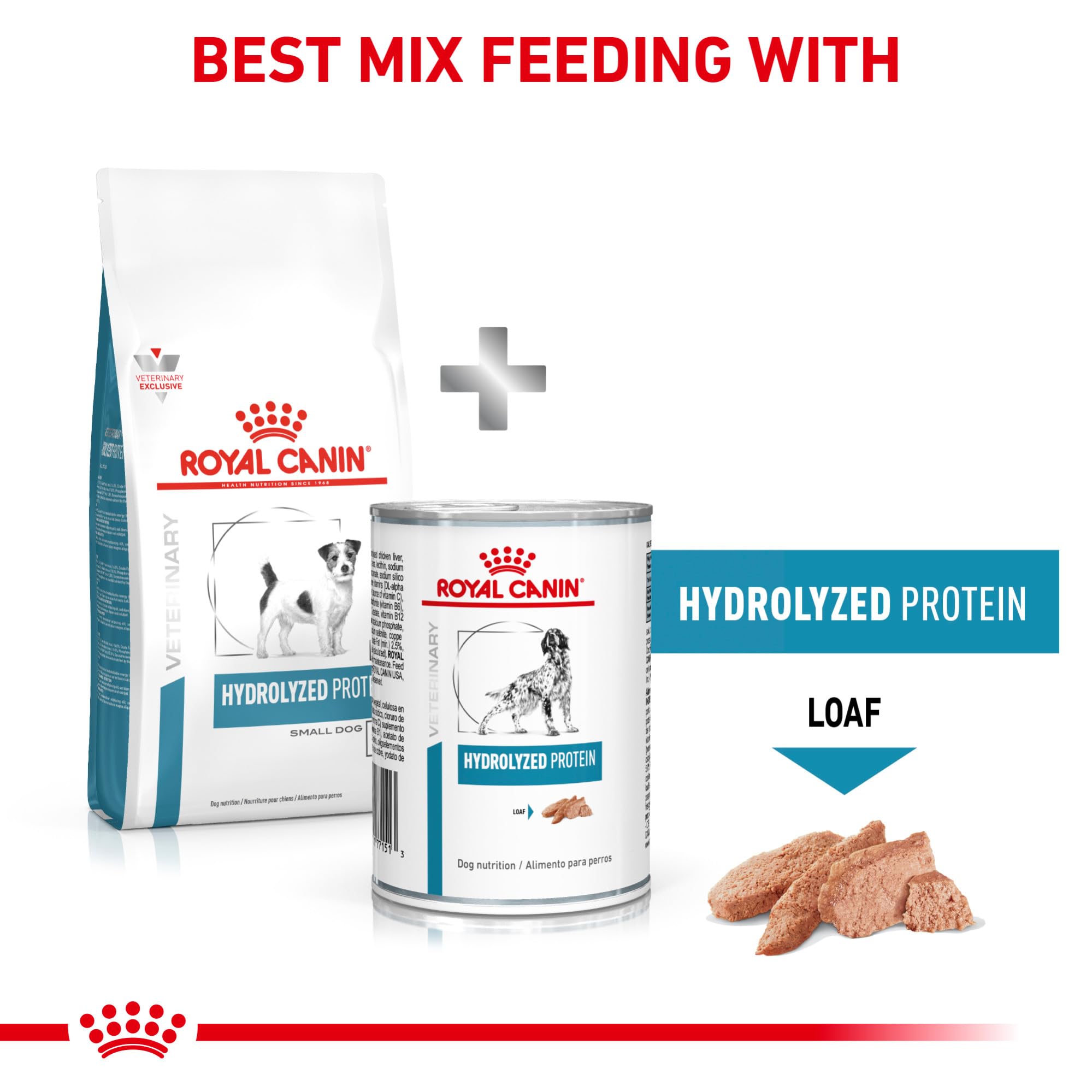 Royal Canin Veterinary Diet logo close-up emphasizes precise nutrition and safety.