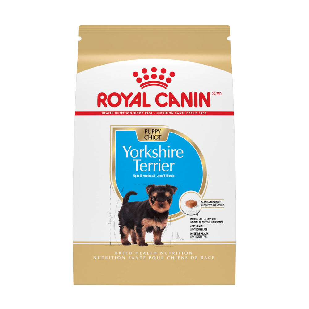 Royal Canin Yorkshire Terrier Puppy dry food bag front for breed-focused nutrition