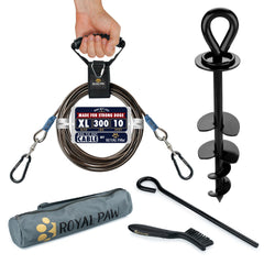 ROYAL PAW dog tie-out cable 10 ft in exterior use for secure yard setup