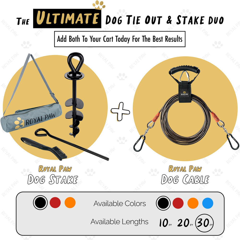 ROYAL PAW Dog Tie Out Cable in sleek packaging suitable as a gift