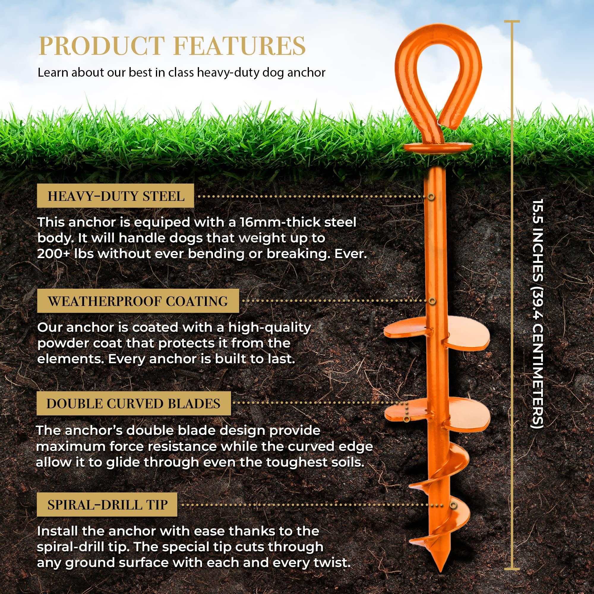 ROYAL PAW in-ground installation tool included speeds setup on tough surfaces.