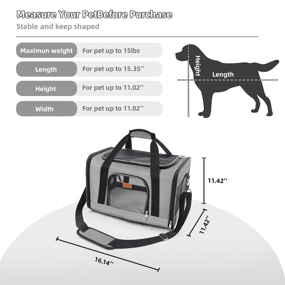 ROYPET cat carrier with 360° ventilation for fresh air and supervision