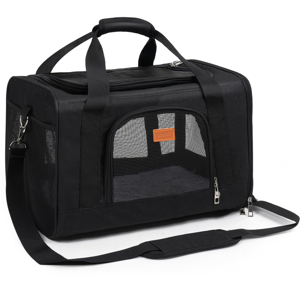 ROYPET airline-approved pet carrier enables smooth air travel for small pets.