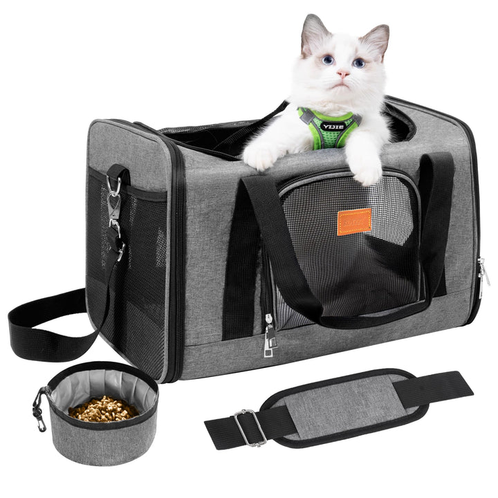 ROYPET cat carrier foldable soft-sided design for easy storage and travel