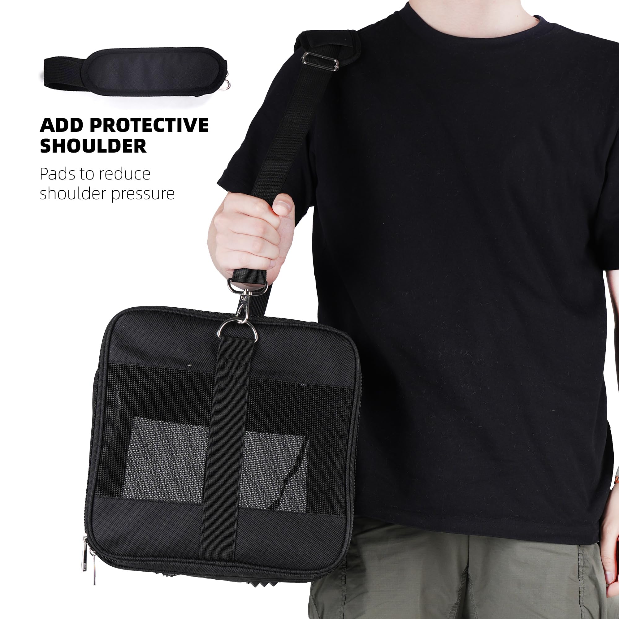 ROYPET lightweight carry design with handle and shoulder strap for versatility.