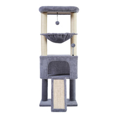 Roypet fashion design cat tree corner grey for space-saving climbing and lounging