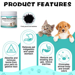 ROZJOVU Activated Charcoal for Dogs bottle aids toxin exposure management.