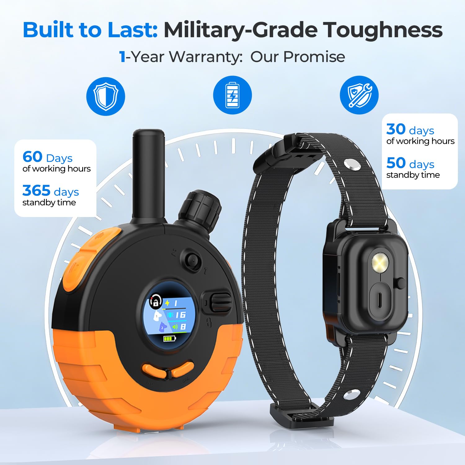 RPZ LED safety beacon lights keep your dog visible at night.