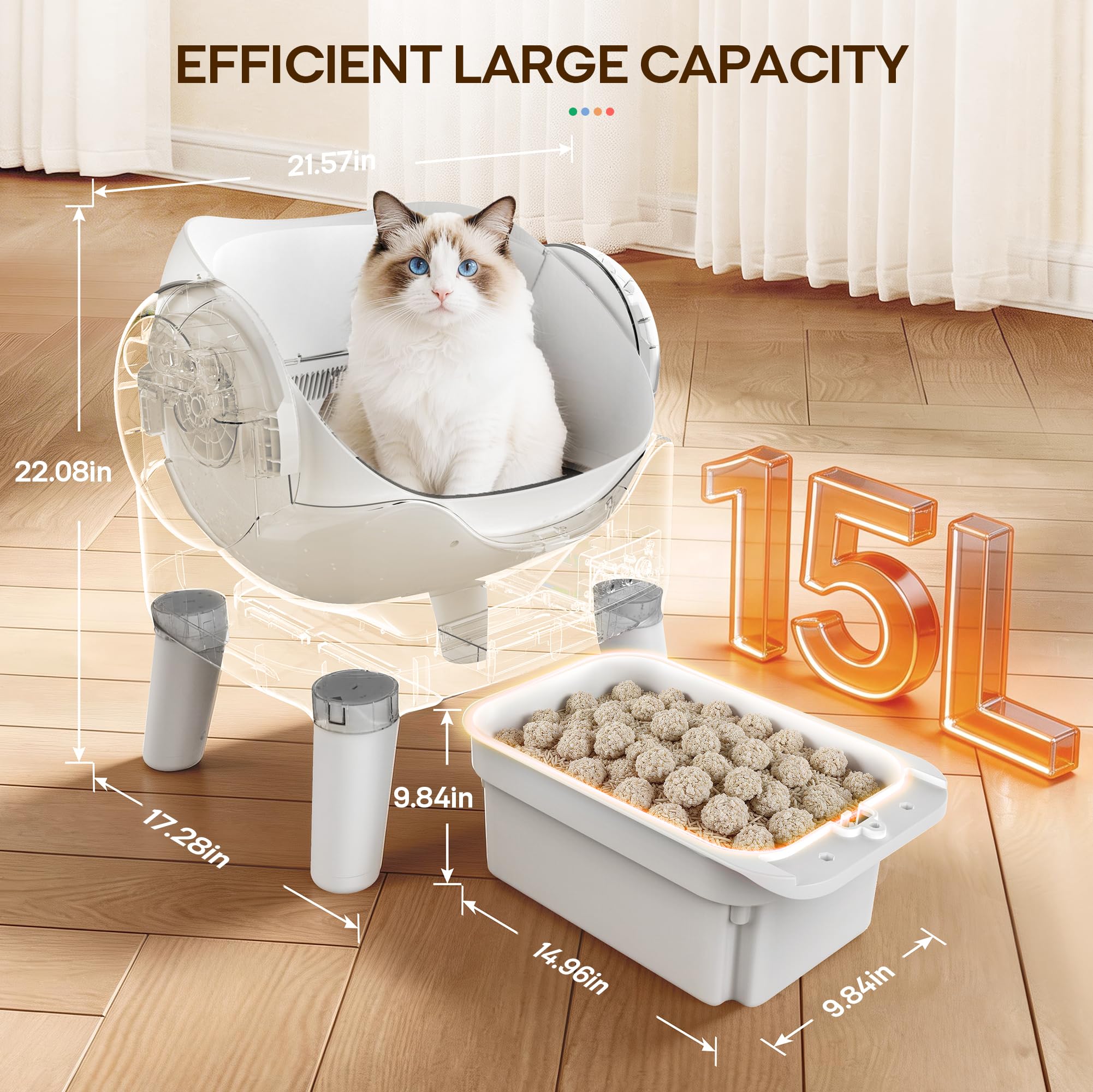 RPZ open-entry design for big cats provides comfortable access.