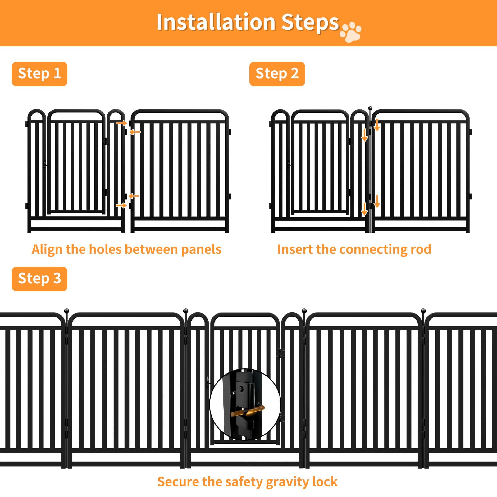RRBW Puppy Playpen with eight panels for customization.