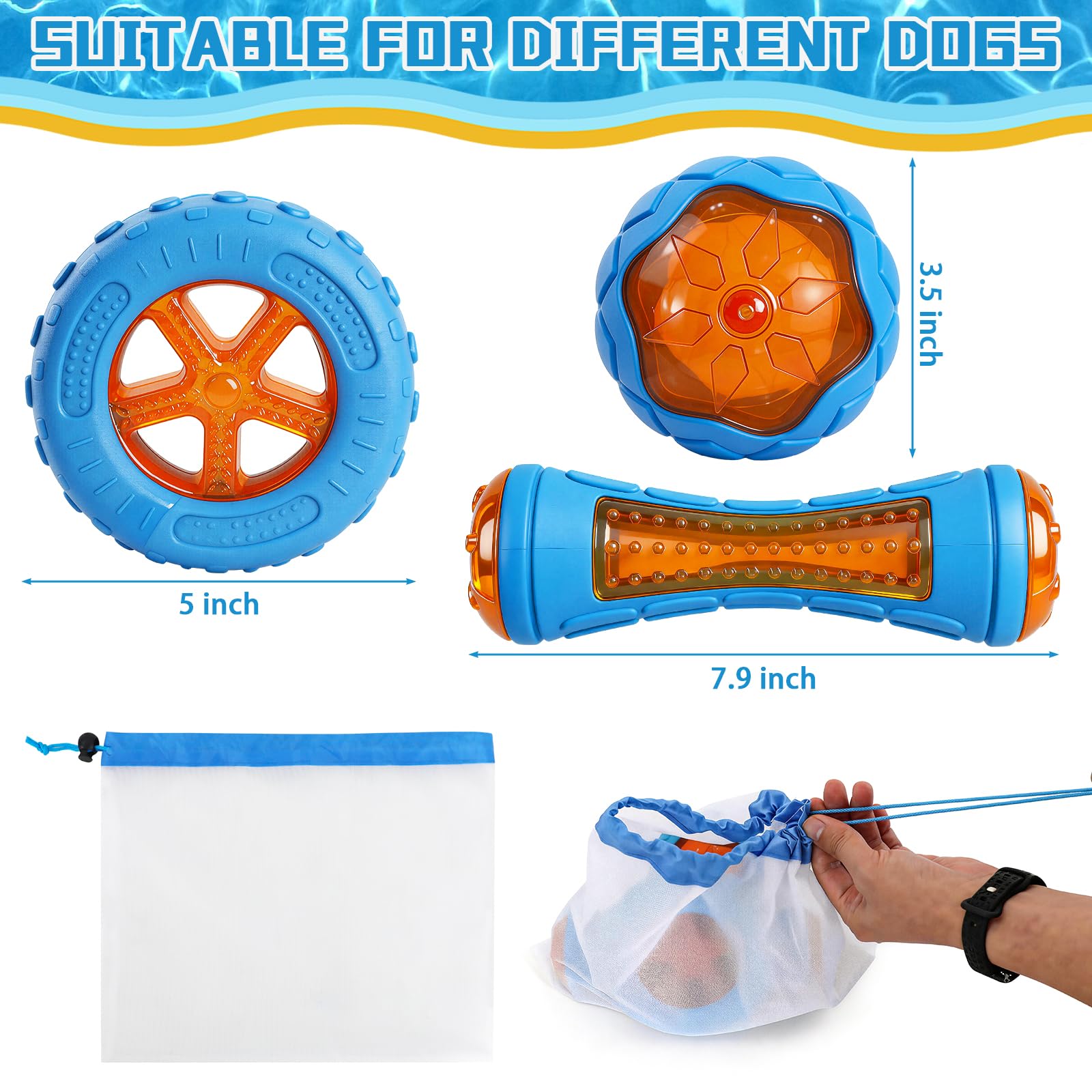 RSSCIIIUL ball floating toy ideal for fetch and splashy water play.