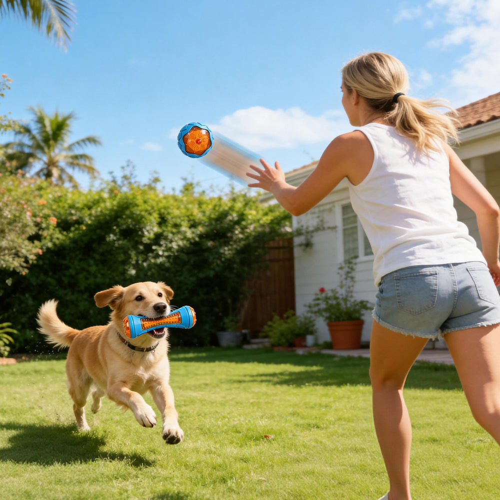 RSSCIIIUL floating dog toys set designed for swimming and games.