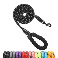Rttochfy rope dog leash padded handle for comfortable, controlled walks