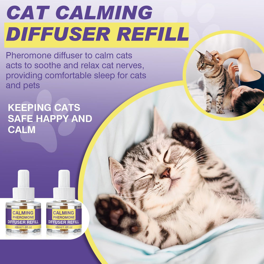 RUAKPL cat calming diffuser refill eight-pack packaging for easy storage and quick setup
