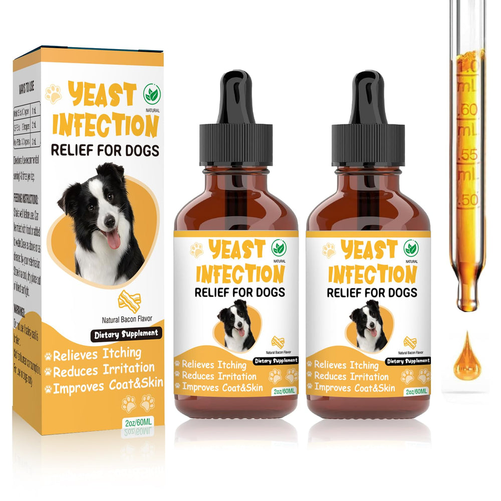 RUAKPL dog yeast treatment bottle for easy at-home application and dosage control.