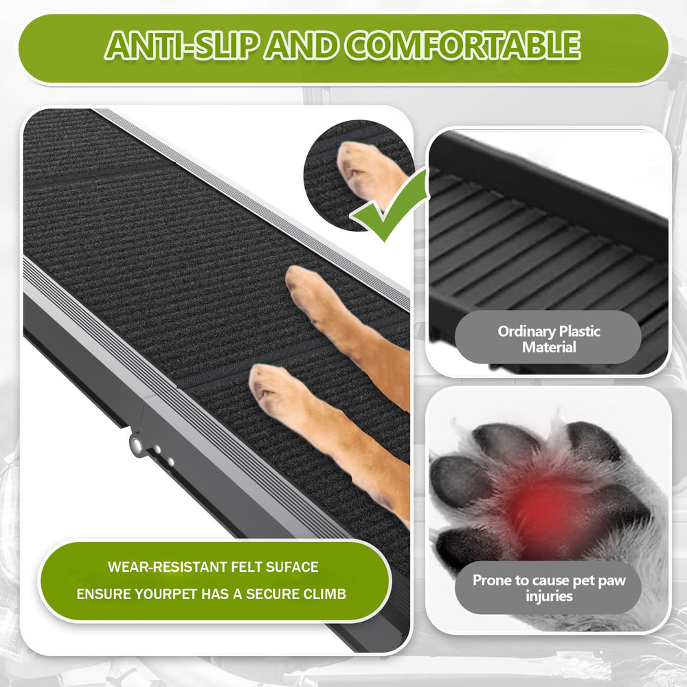 RUBLELITIE dog ramp safety strap securing to vehicle