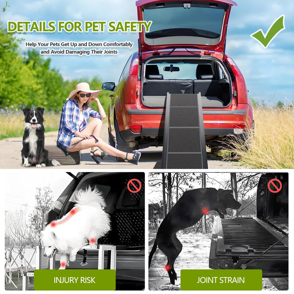 RUBLELITIE dog ramp wide surface for confident steps