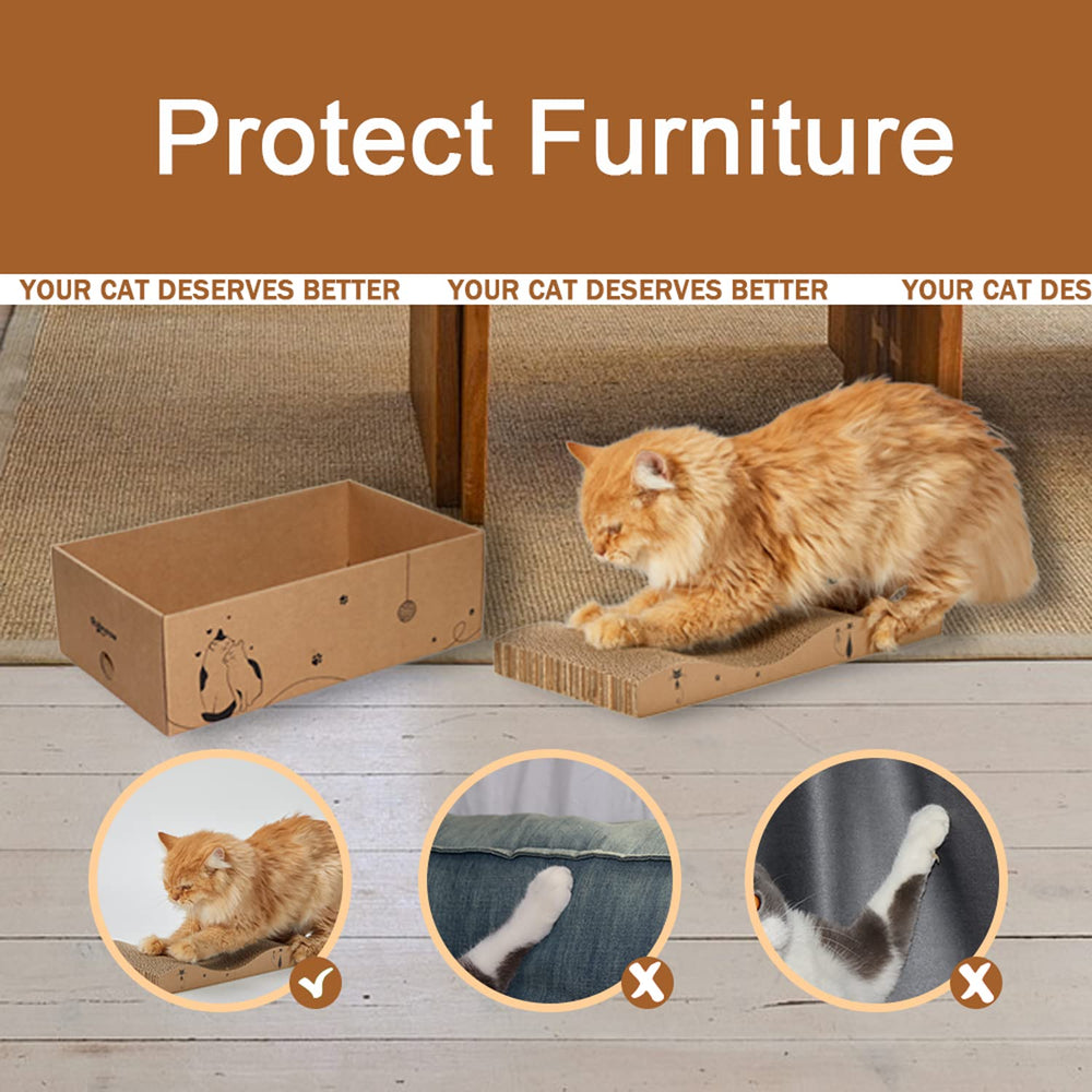 RUBMEOW cat-scratcher wave boards offering textured claw play.