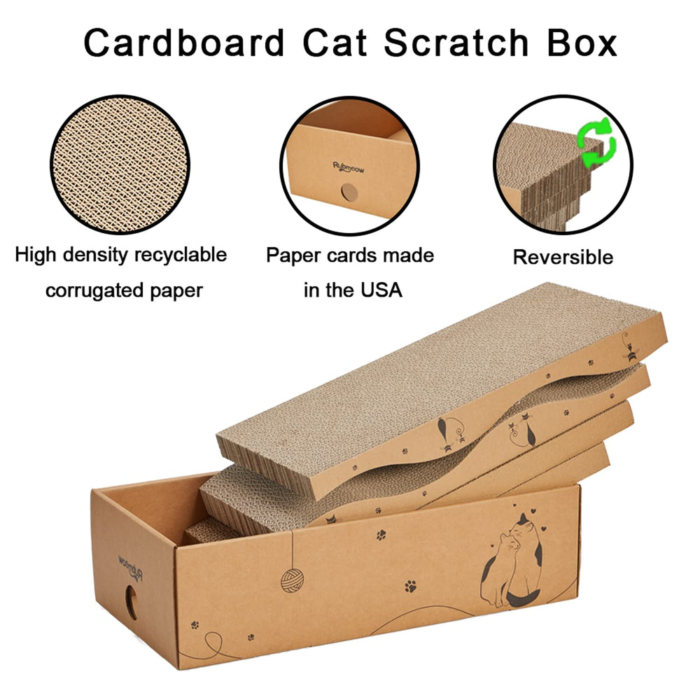RUBMEOW outer box collects scraps, keeping the area tidy and organized.