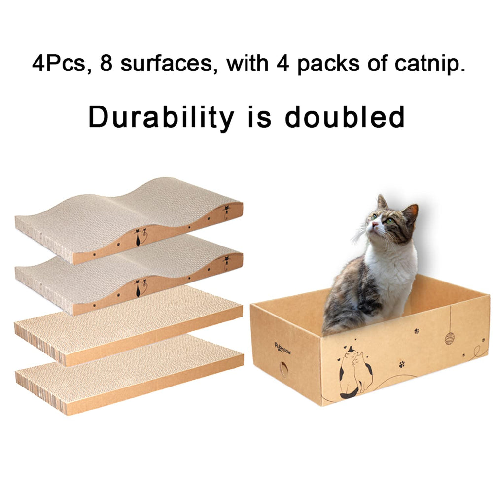 RUBMEOW recyclable cardboard materials ensure safe disposal after use.