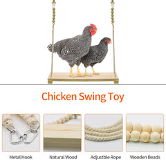 RUBY.Q chicken xylophone with colorful keys attracts curious birds
