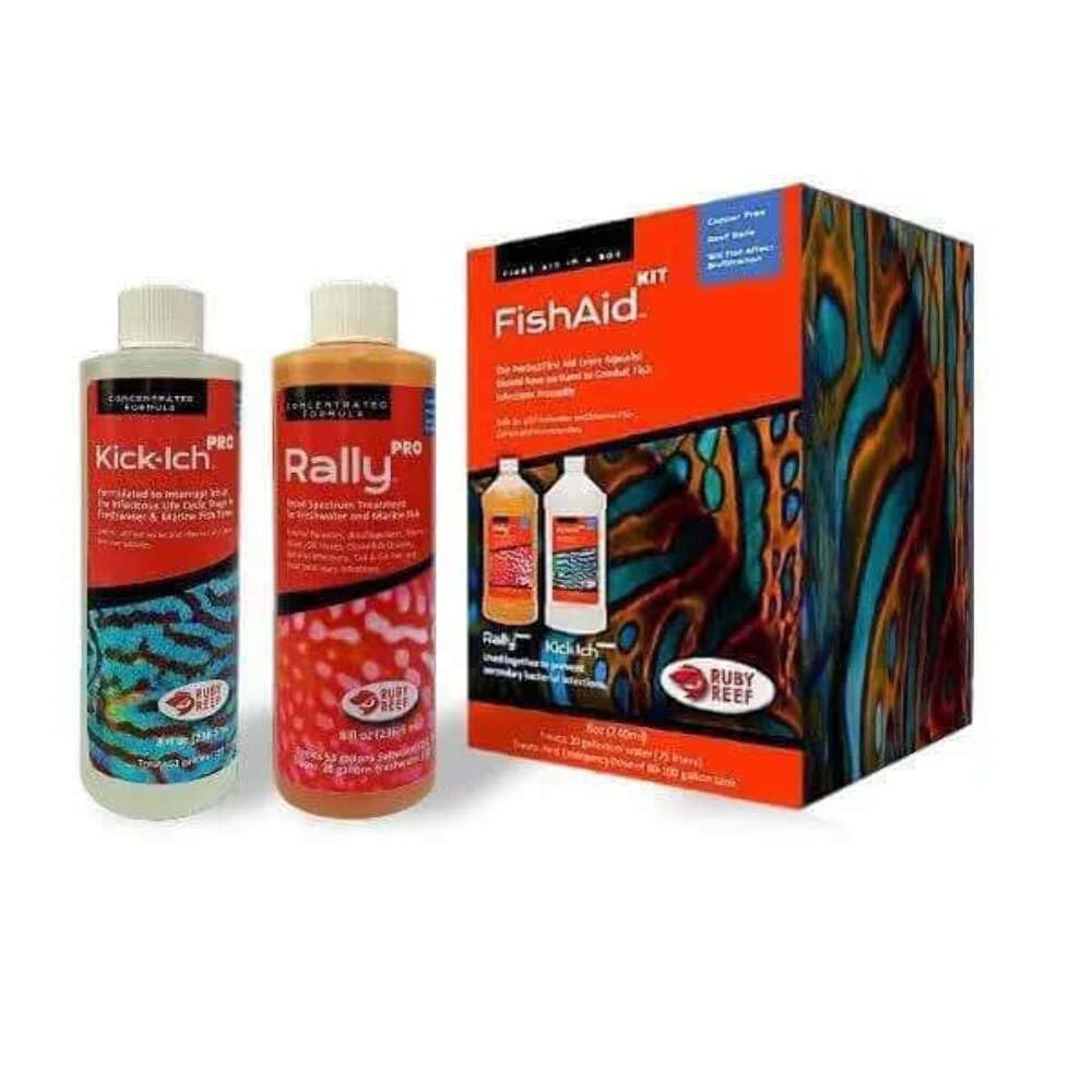 Ruby Reef FishAid Kit bottle pour for rapid Ich and infection support in aquariums