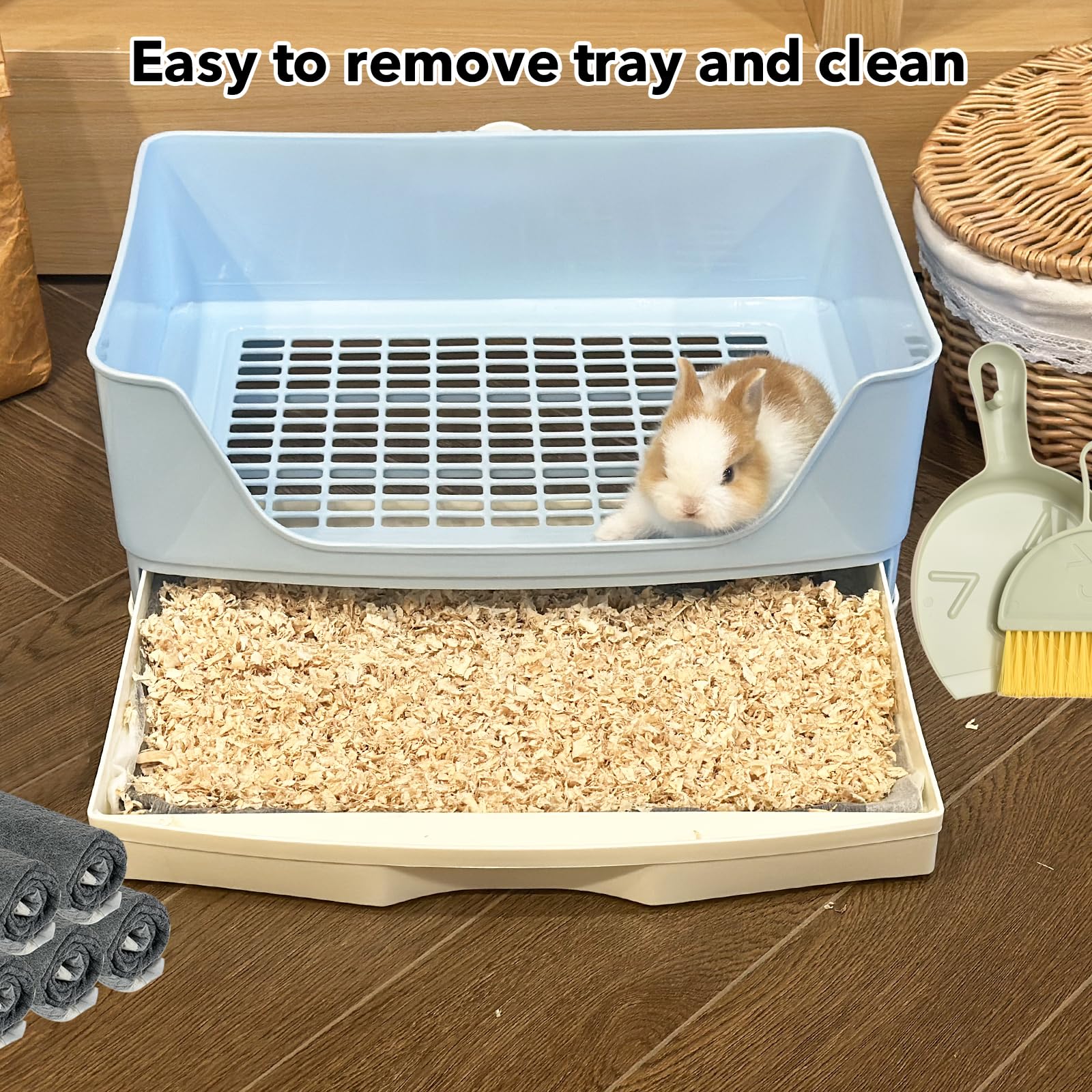 RubyHome 12mm mesh traps droppings for a cleaner litter area.