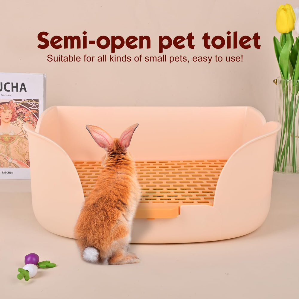 RubyHome large bunny litter box ample size supports comfortable potty breaks