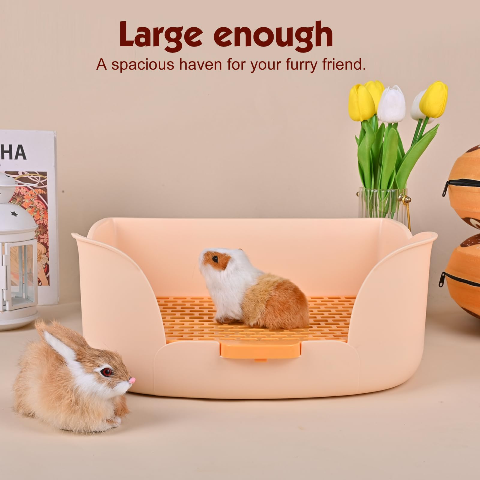 RubyHome large bunny litter box easy-clean disassembly for maintenance