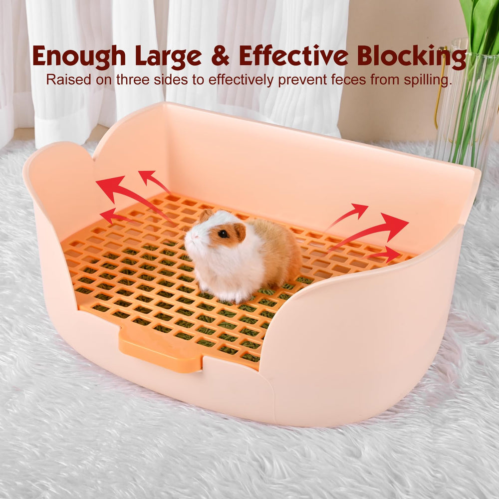 RubyHome large bunny litter box flower-inspired design adds charm