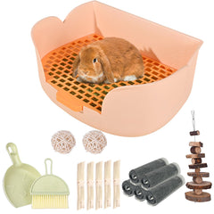 RubyHome large bunny litter box open top for spacious interior