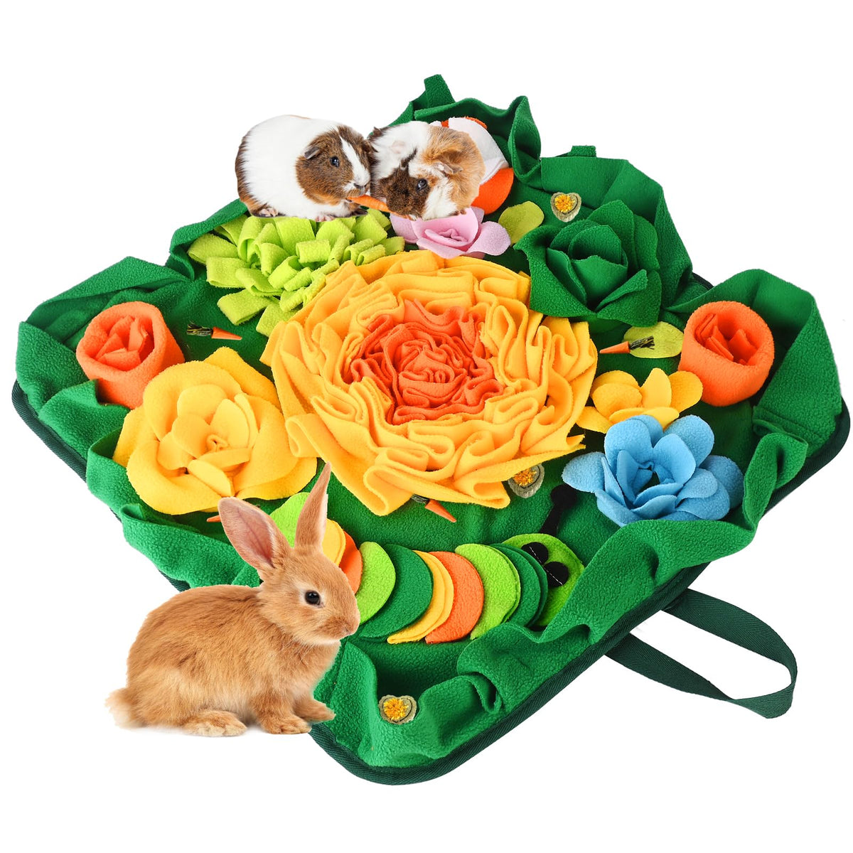 RUBYHOME rabbit-foraging-mat-20x20 enhances indoor play and mental stimulation