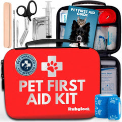 Rubyloo Dog First Aid Kit case closeup showing organized storage for quick access