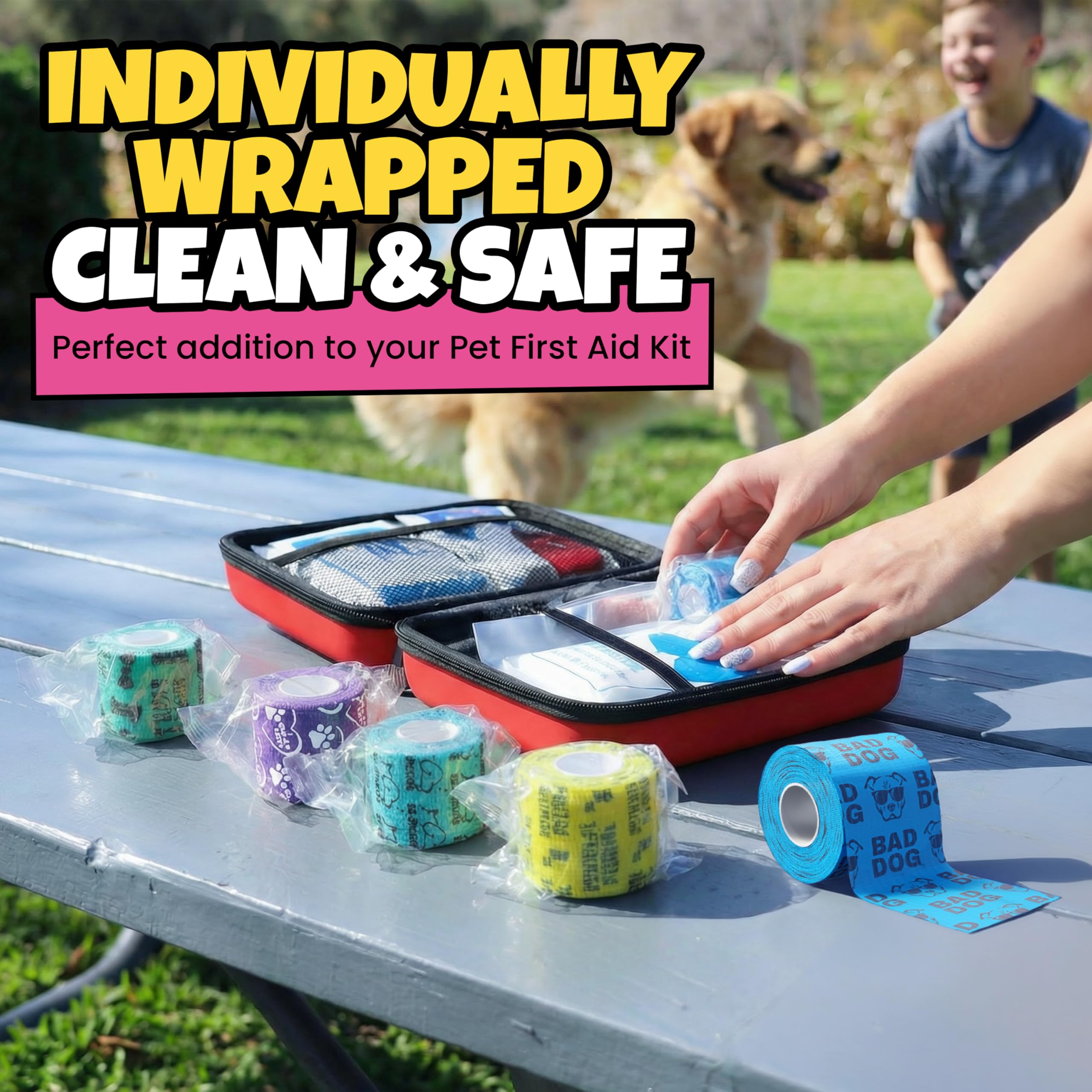 Rubyloo dog first aid kit wrap for convenient, portable care.