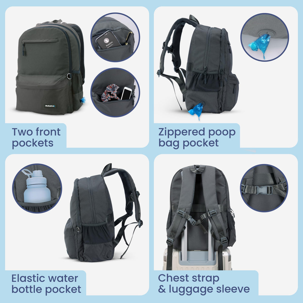 Rubyloo dog travel bag water-resistant fabric for durability.