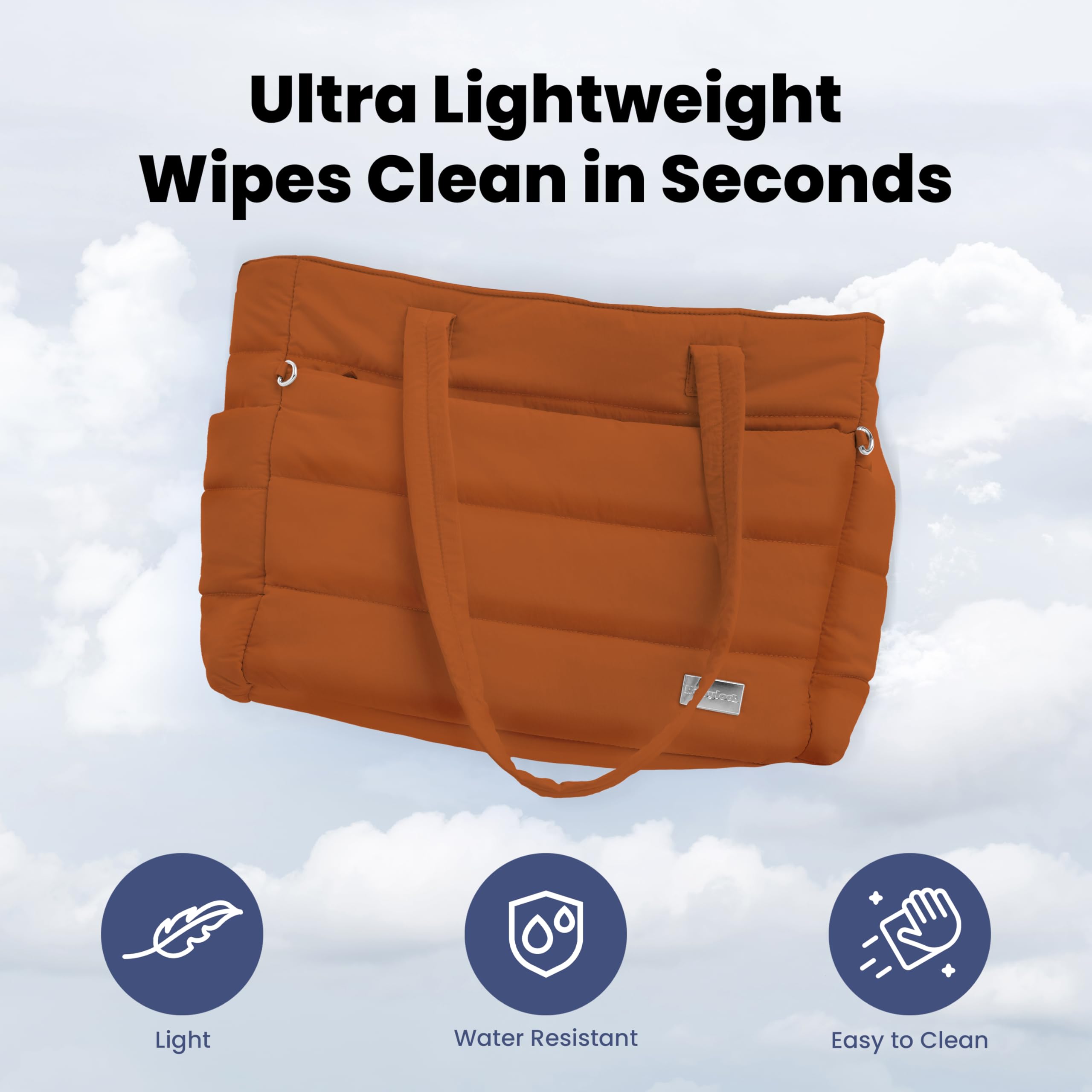 rubyloo dog travel bag on-the-go scene demonstrates portability during daily activities.