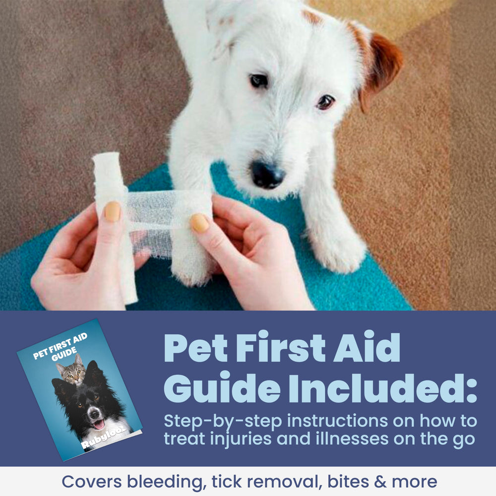 Rubyloo first aid guide cover for step-by-step emergency actions.