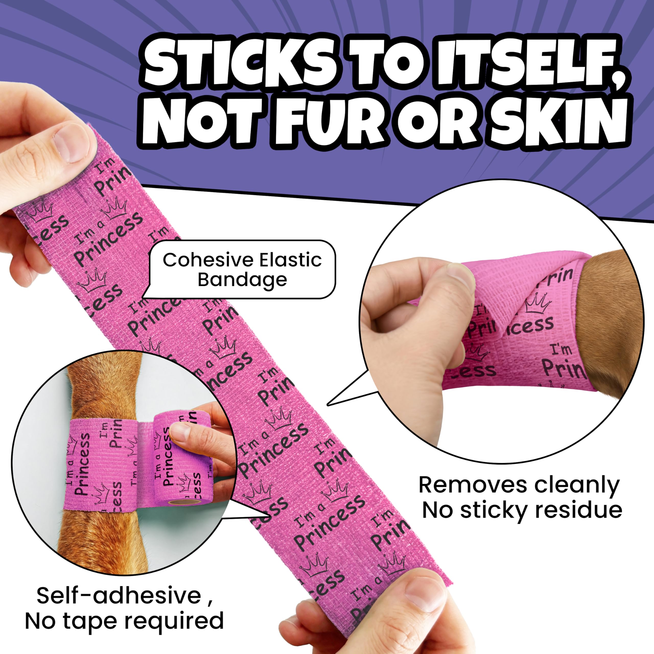Rubyloo Vet Wrap featuring funny sayings for light-hearted care moments.