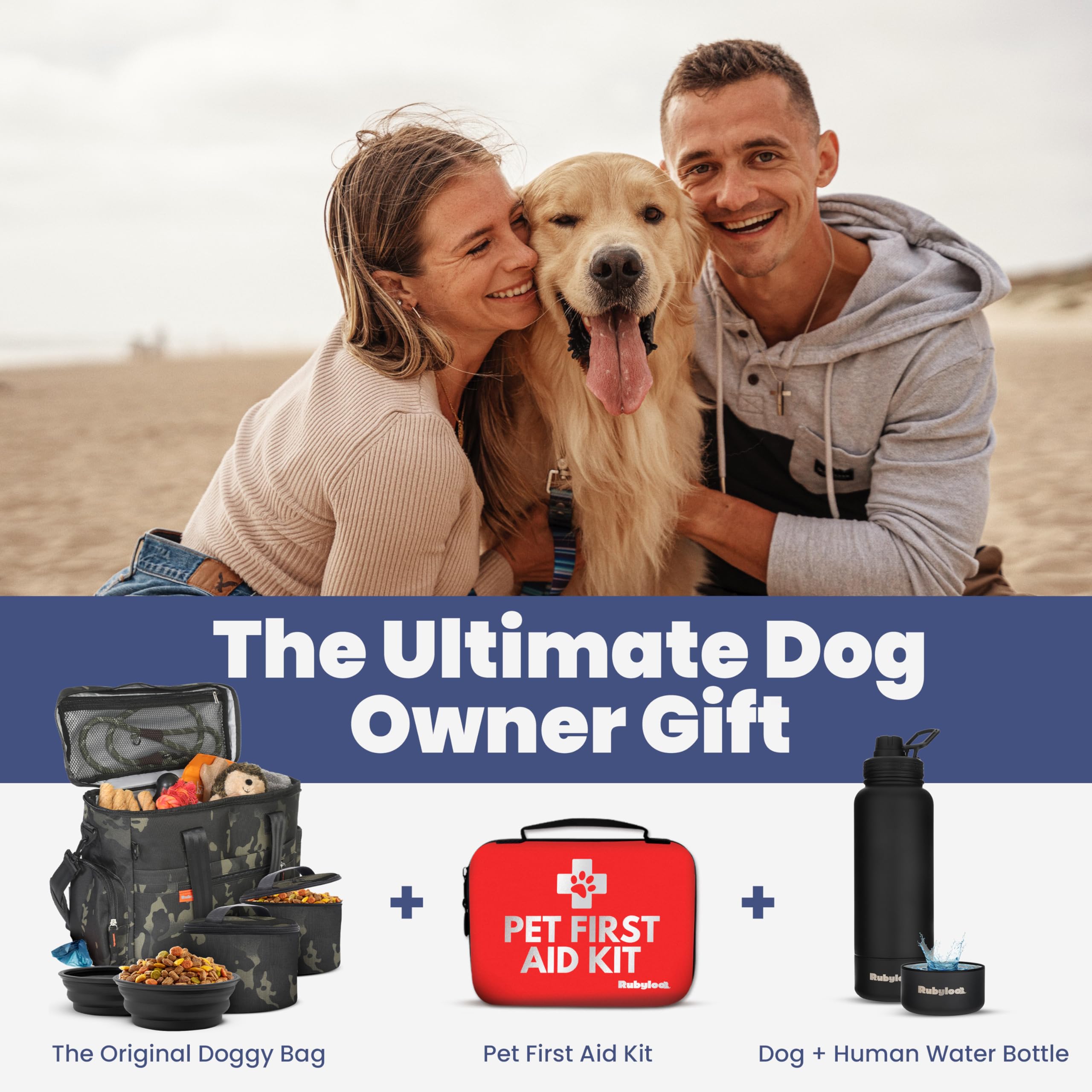 Rubyloo gift-ready dog owner kit in camo for dog parents