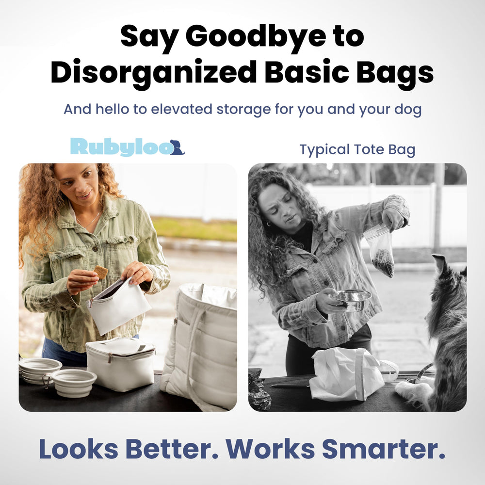 rubyloo lightweight quilted nylon bag is wipeable and easy to clean