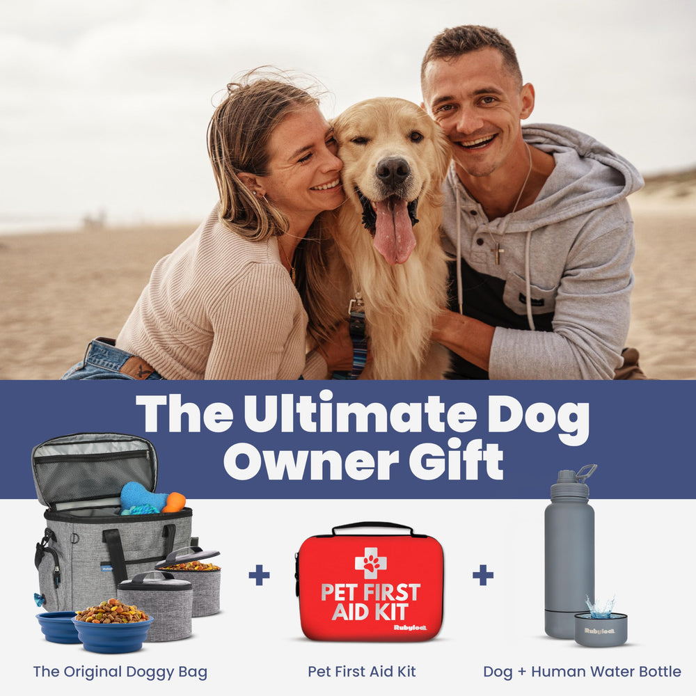 Rubyloo poop bag dispenser pocket for quick cleanup during walks