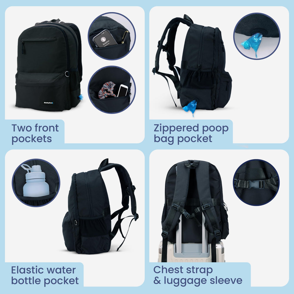 Rubyloo quick-access poop bag dispenser supports mess-free moments.