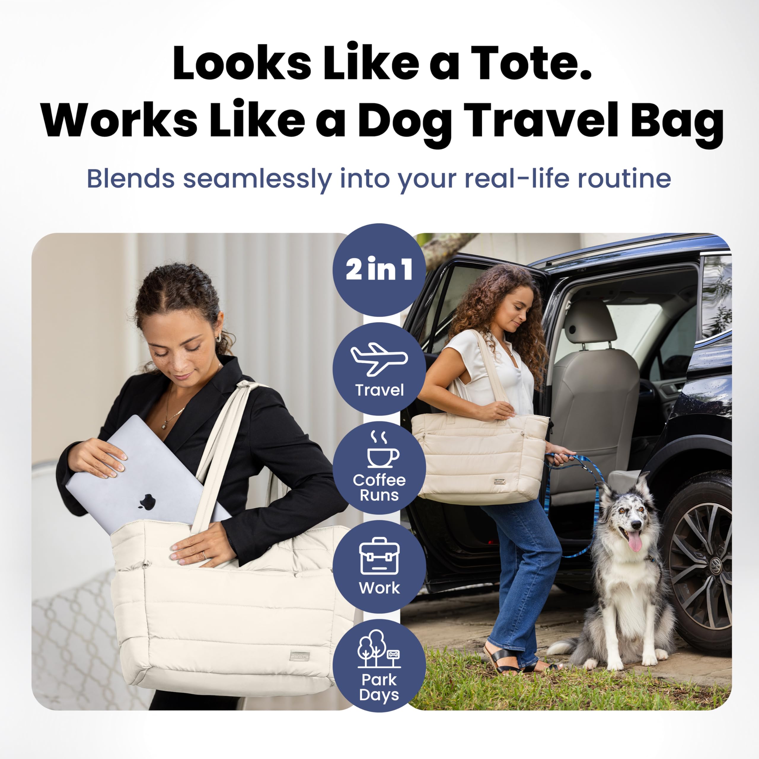 Rubyloo Puffer Bag with food containers keeps meals organized on trips.