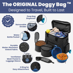 Rubyloo two BPA-free collapsible bowls for convenient, mess-free pet meals.