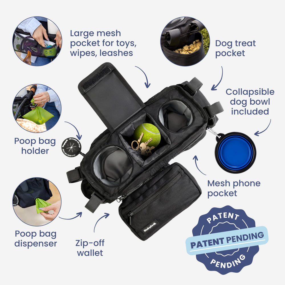 rubyloo water bowl holder keeps hydration ready during walks.