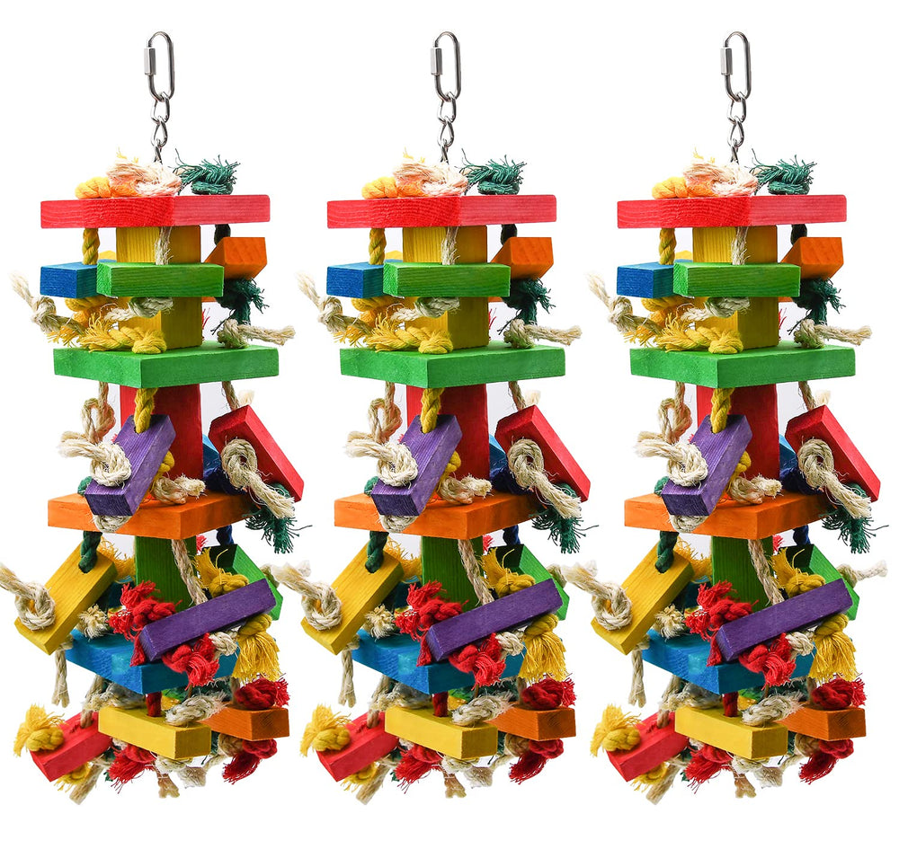 RUBY.Q large parrot toy 20-inch in vibrant colors inviting chewing and play