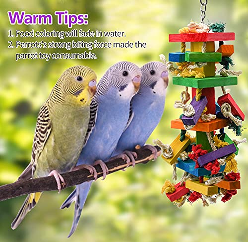 RubyQ parrot toy adds colorful decor while reducing cage boredom.